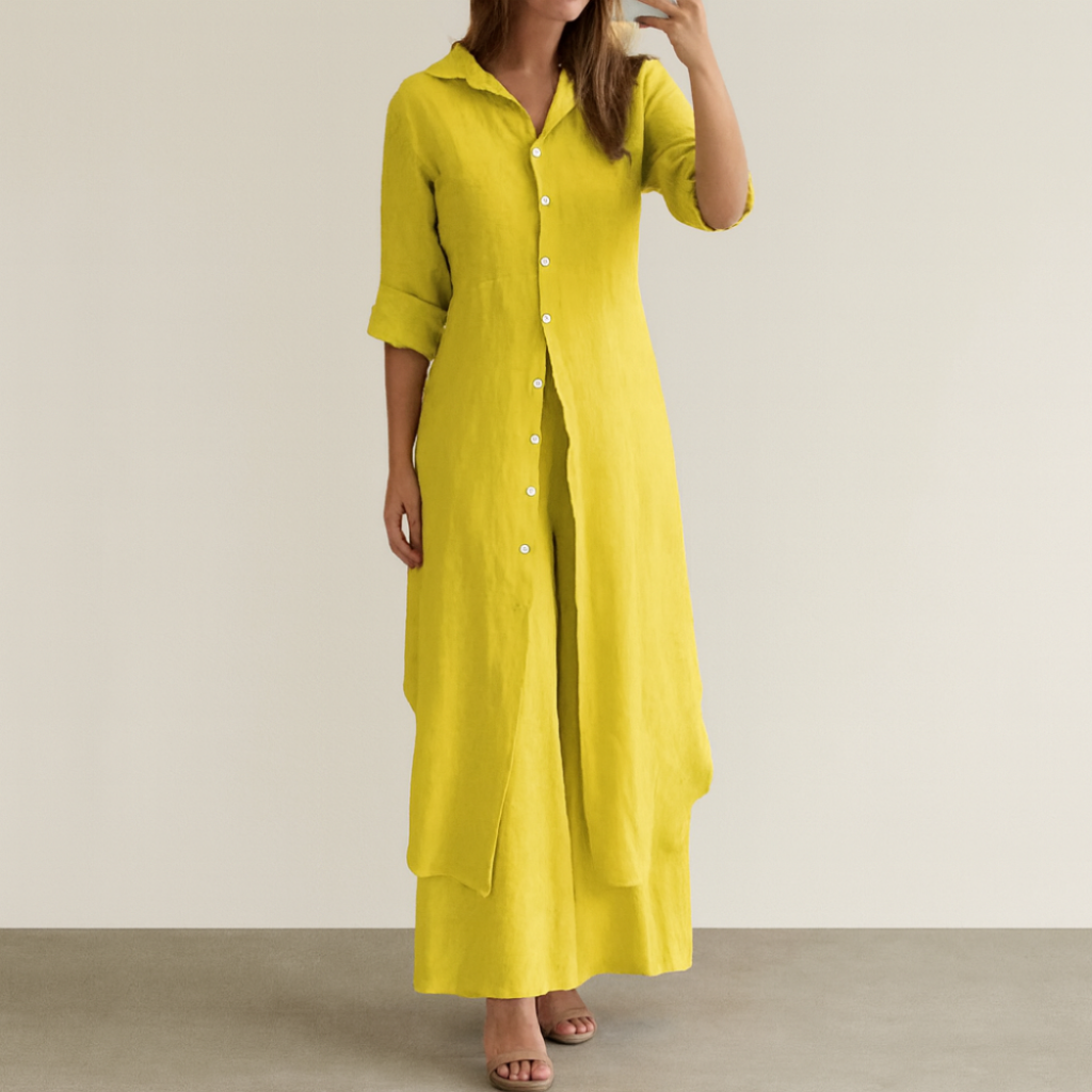 Robe Longue Maxi à Boutons