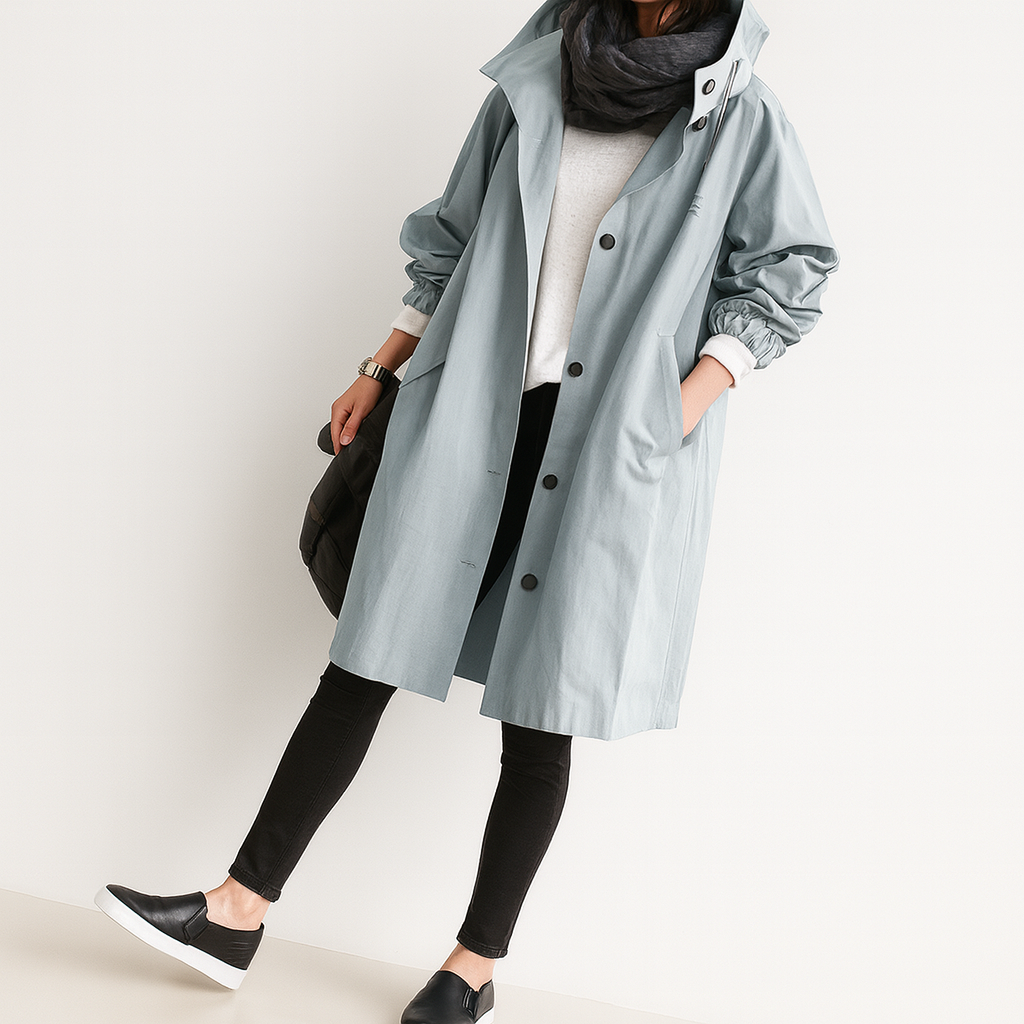 Trench Décontracté à Capuche