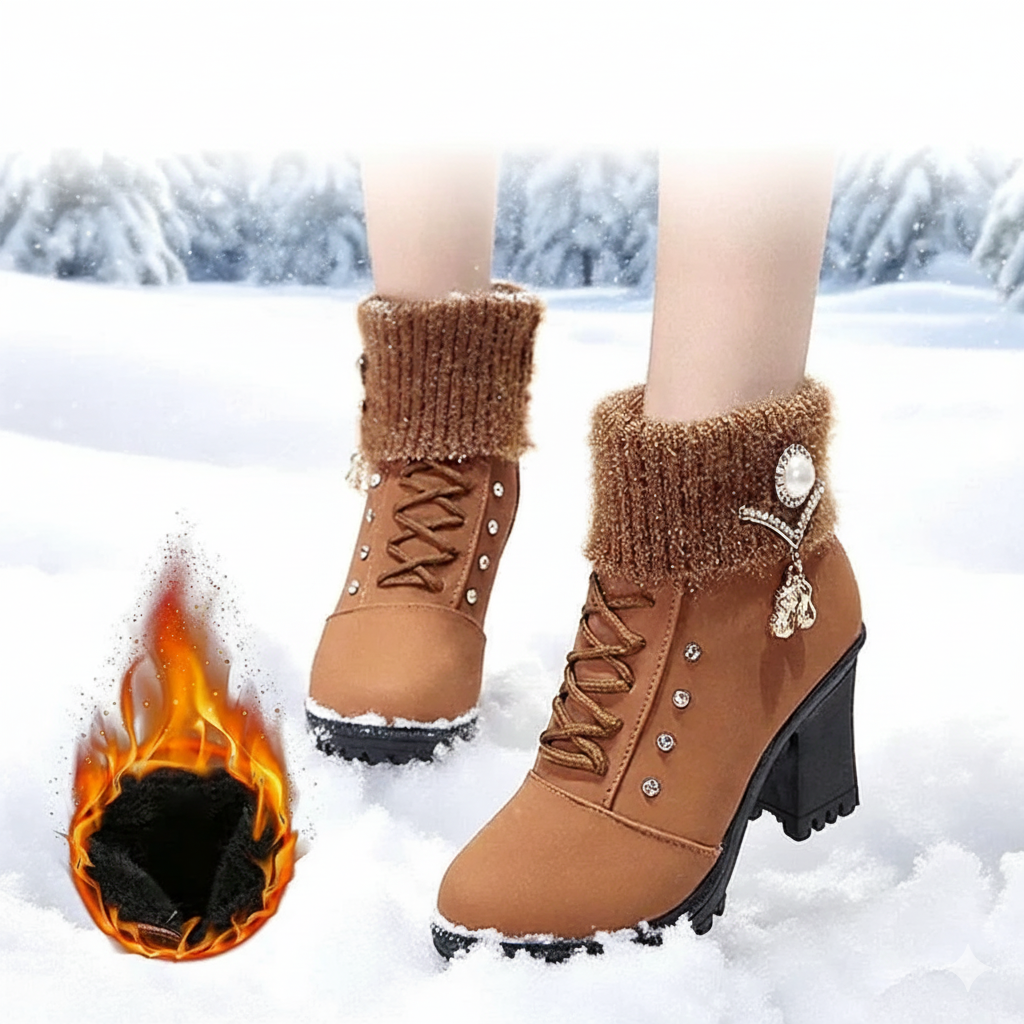 ÉMILIA | BOTTINES FOURRÉES À TALONS ÉLÉGANTES