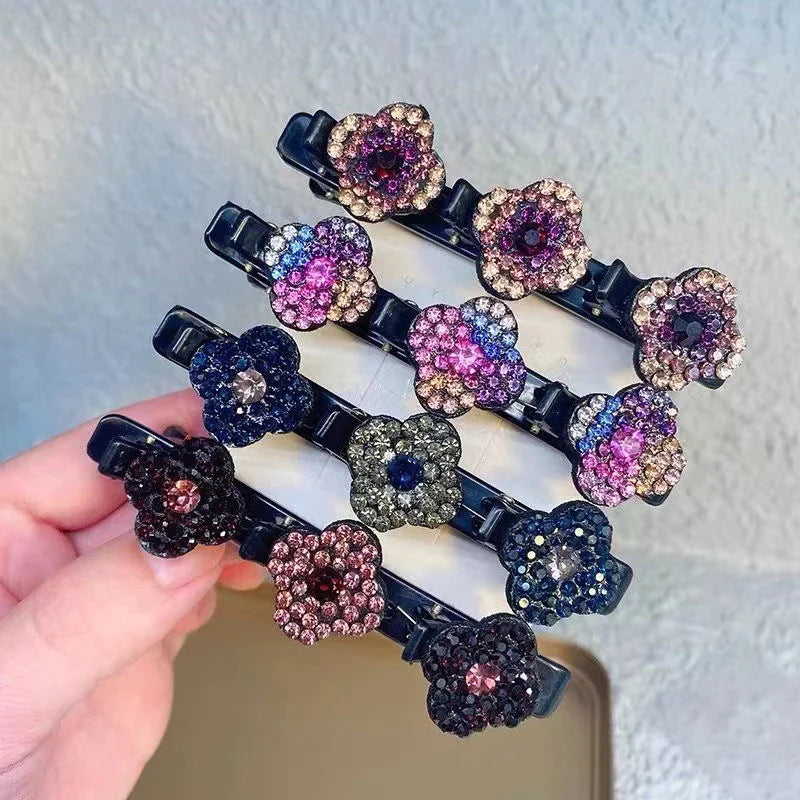 BarClips™ - Barrette with crystal flower (4+4 FREE)